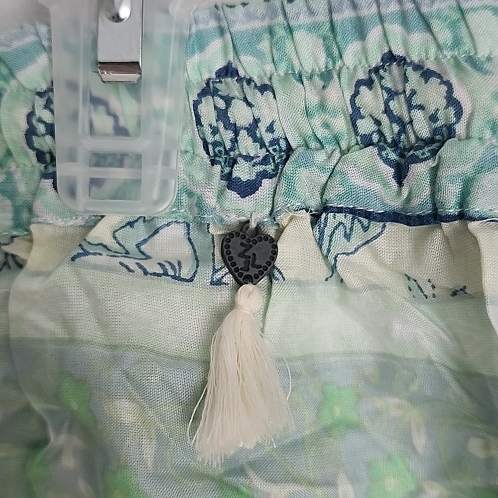 Z&L Europe Boho Print Ruffled Hem Tassel Shorts - Picture 6 of 8
